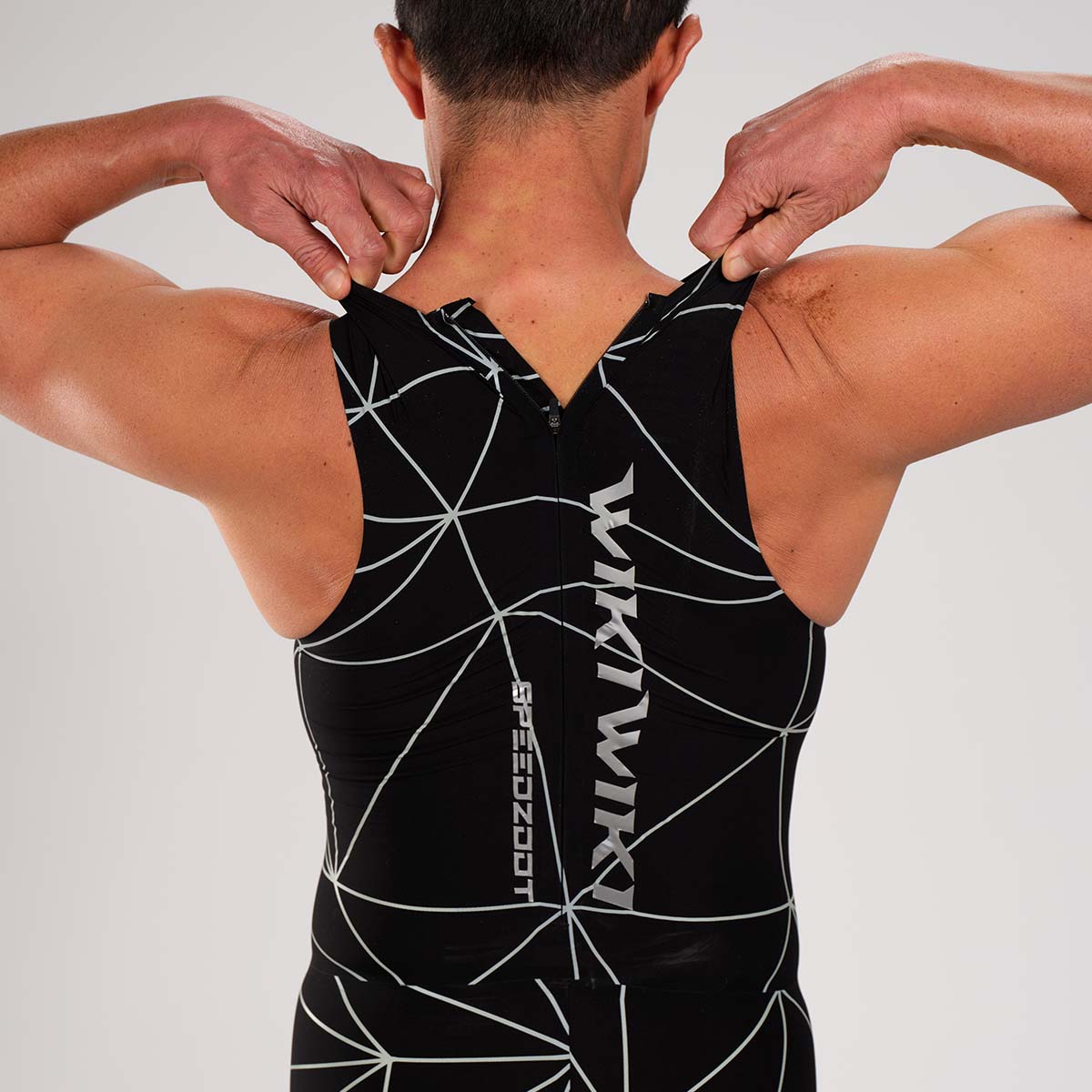 Zoot Men's Wikiwiki Speedzoot Swimskin in Black/Silver, image 8