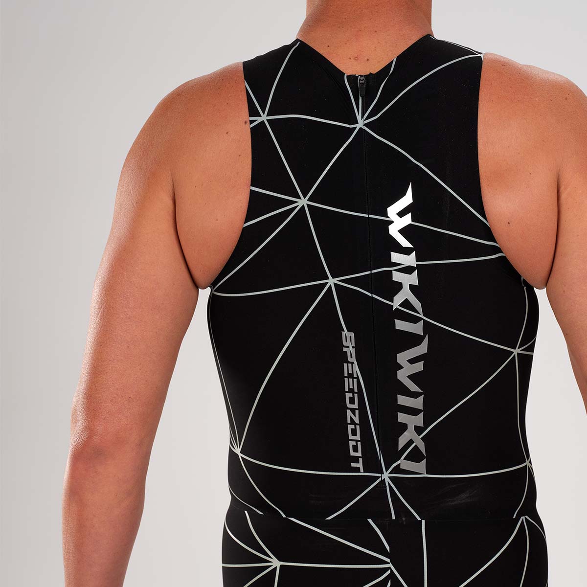 Zoot Men's Wikiwiki Speedzoot Swimskin in Black/Silver, image 6