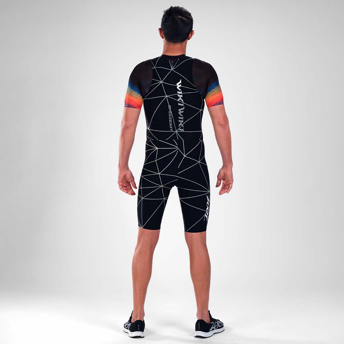 Zoot Men's Wikiwiki Speedzoot Swimskin in Black/Silver, image 12