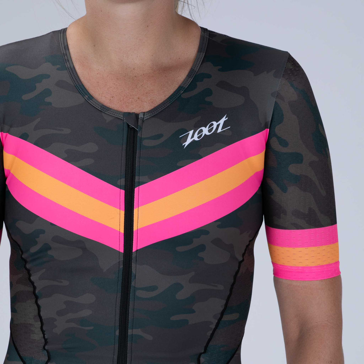 Zoot Sports TRI RACESUITS Womens LTD Triathlon Aero  Full Zip Racesuit - Cali Camo