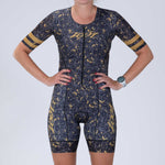 Zoot Sports TRI RACESUITS Womens LTD Triathlon Aero  Full Zip Racesuit - Cheetah
