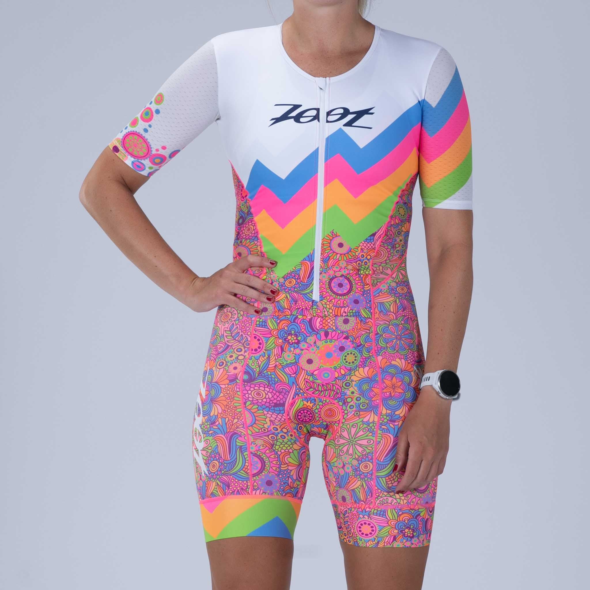 Zoot Sports TRI RACESUITS Women's Ltd Tri Aero Fz Racesuit - Salty Groove