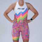 Zoot Sports TRI RACESUITS Women's Ltd Tri Slvs Fz Racesuit - Salty Groove