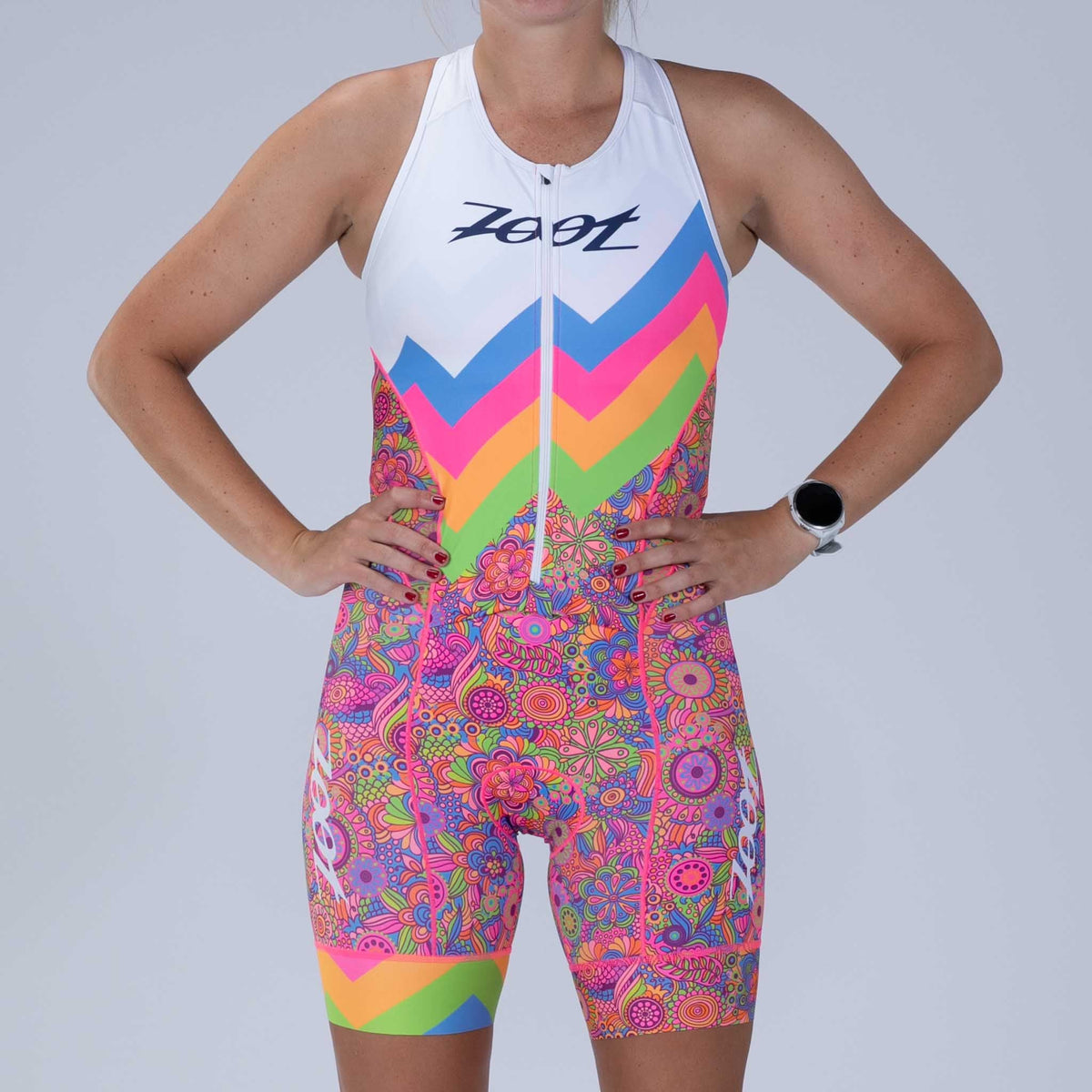 Zoot Sports TRI RACESUITS Women's Ltd Tri Slvs Fz Racesuit - Salty Groove