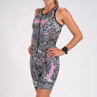 Zoot Sports Triathlon Racesuits Womens LTD Triathlon Sleeveless Full-Zip Racesuit - American Rebel