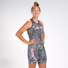 Zoot Sports Triathlon Racesuits Womens LTD Triathlon Sleeveless Full-Zip Racesuit - American Rebel