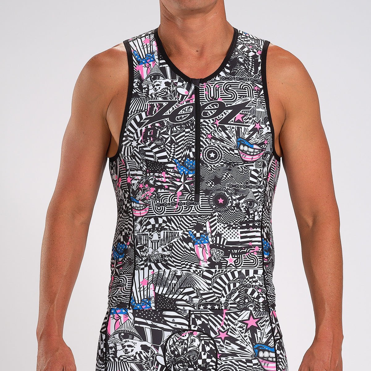 Zoot Sports Triathlon Tops Mens LTD Triathlon Tank - American Rebel